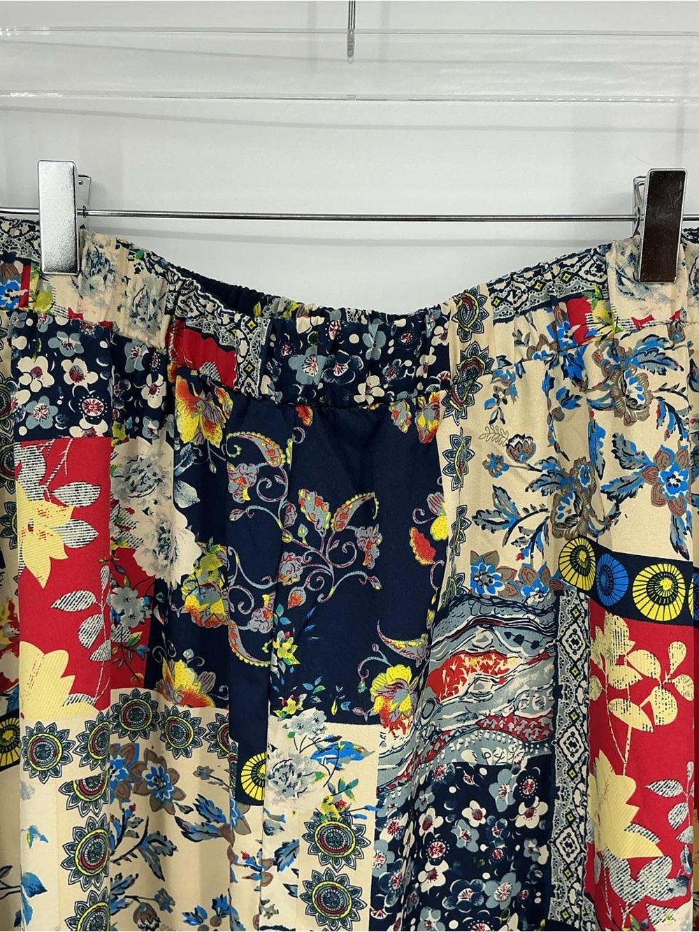 Patchwork Floral Print Maxi Skirt - Picture 2 of 12